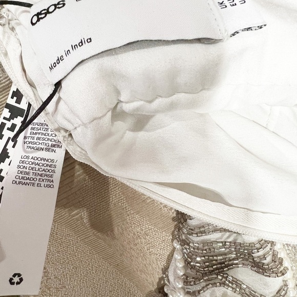 Asos Edition Drape Bead and Pearl Plaid Midi Skirt - Picture 10 of 10